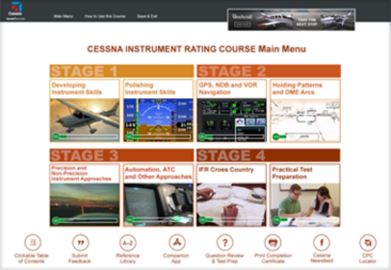 Cessna Instrument Rating Main Menu