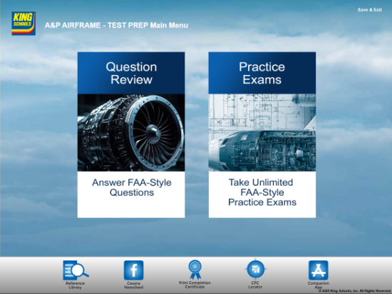 A&P Test Prep - Airframe Main Menu